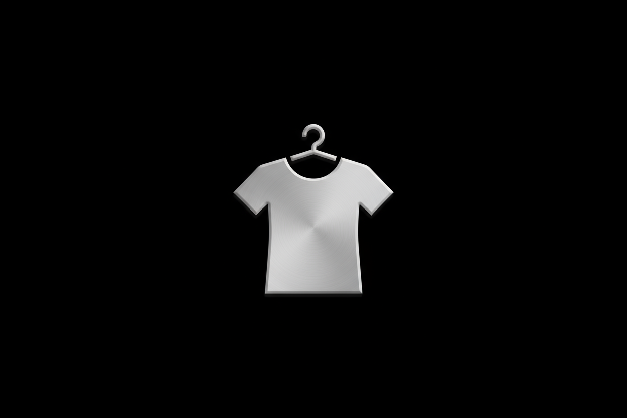 clothing icon with black backround