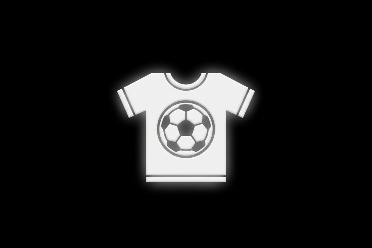 football t shirt icon with black backround 