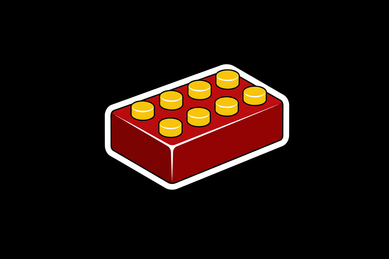 lego icon with black backkround