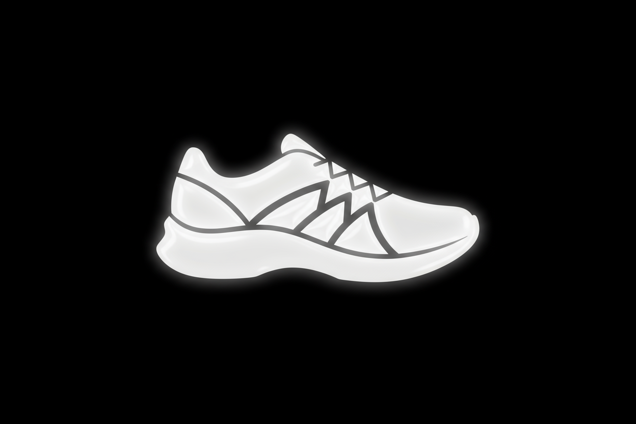 shoe icon with black backround 